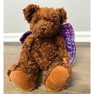 Godiva Chocolatier Halloween Teddy Bear Bat Wings Brown Shaggy Plush Collectible
